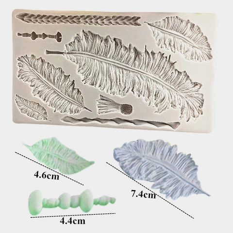 Große Feder Blatt Form Silikonform Für Fondant Kuchen Schokolade Backen DIY Handgemachte Seife Ton Handwerk Dekoration Werkzeuge