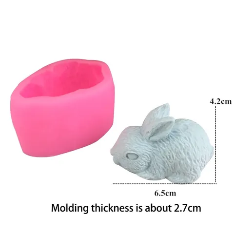 3D Konijn Siliconen Vorm Prinses Bunny Vorm DIY Cake Fondant Chocolade Maken Tool Stereoscopisch Dier Patroon Bakken Accessoire