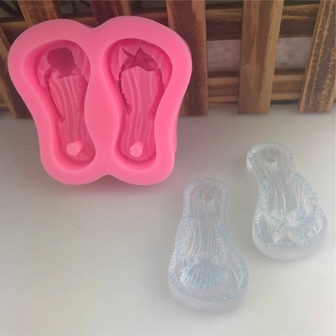 Infradito Conchiglia Stella Marina Stampo in Silicone Tema Oceano Strumento Fai Da Te per Decorazione Torte Cioccolato
