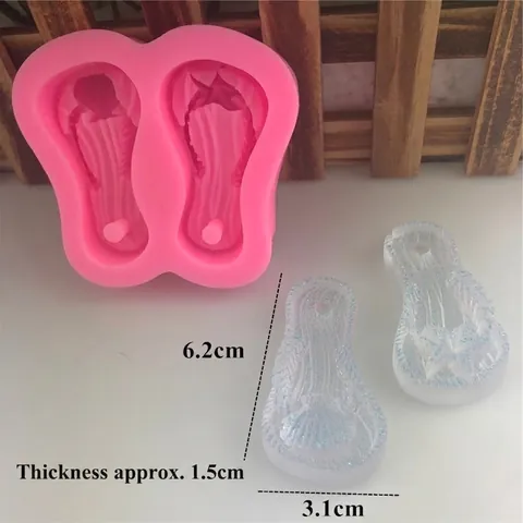 Infradito Conchiglia Stella Marina Stampo in Silicone Tema Oceano Strumento Fai Da Te per Decorazione Torte Cioccolato