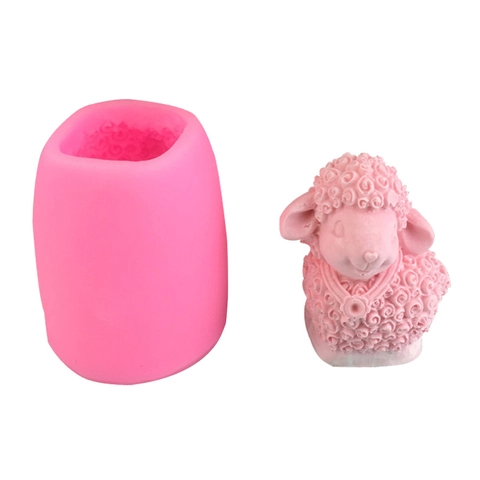 Süße Schaf Lamm Silikonform 3D Tierform Für DIY Handgemachte Seife Kerze Schokolade Fondant Kuchen Dekoration Aromatherapie Form
