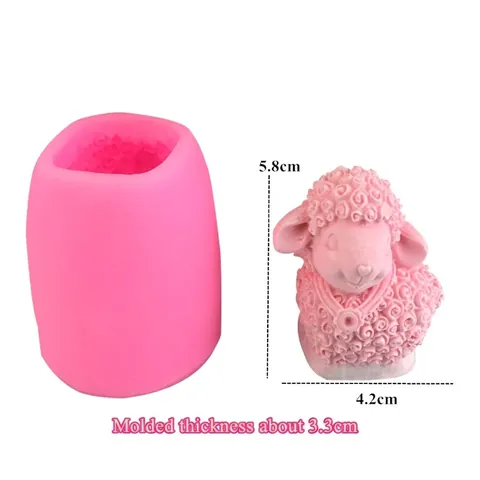 Süße Schaf Lamm Silikonform 3D Tierform Für DIY Handgemachte Seife Kerze Schokolade Fondant Kuchen Dekoration Aromatherapie Form