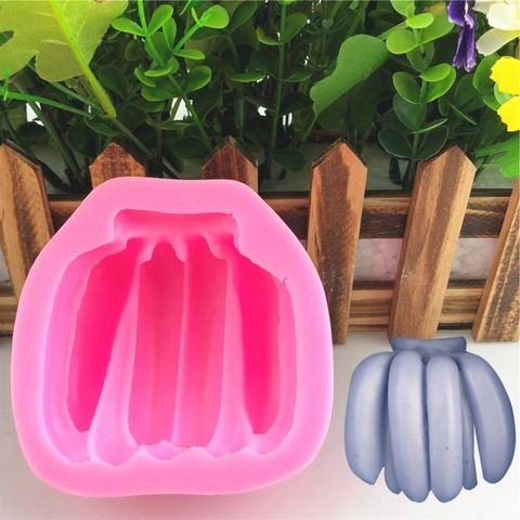 3D Bananenform Silikonform Für DIY Handgemachte Seife Kerze Mousse Kuchen Eis Fondant Schokolade Backen Formwerkzeug