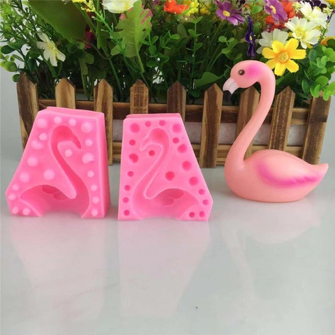 Stampo in Silicone a Forma di Fenicottero Per Mousse Gelato Cioccolato Fondente Decorazione Torte Rosa Fai Da Te Stampo per Sapone