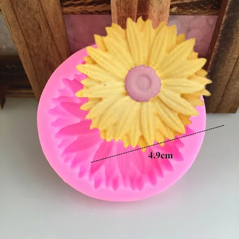 Blumen Silikonform Chrysantheme Sonnenblume Form DIY Backwerkzeug Für Fondant Kuchen Schokolade Süßigkeiten Basteln Rosa