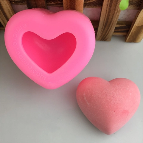 3D Herzförmige Silikonform Für DIY Handgemachte Seife Fondant Kuchen Backwerkzeuge Valentinstag Hochzeit Party Zubehör Rosa