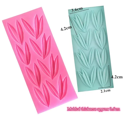 Molde de Silicona de Hoja de Bambú Para Decoración de Pasteles Fondant Chocolate Sugarcraft Herramienta de Horneo Rosa