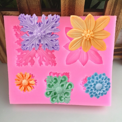 DIY Retro Flower Vine Relief Silicone Mold For Fondant Cake Decoration Handmade Soap Clay Making Baking Tool