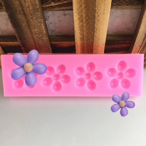 Rosa Blumen Silikonform Für DIY Backen Fondant Kuchen Schokolade Handgemachte Seife Basteln Dekoration Werkzeug Backform