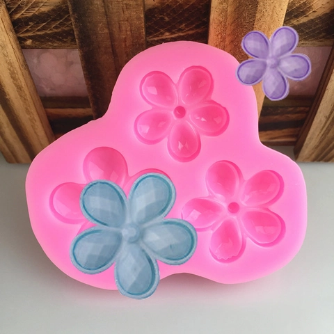 Molde de Silicona de Flores de Varias Cavidades para Decoración de Pasteles Fondant Chocolate Caramelo Jabón Artesanal Herramientas DIY