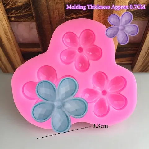 Molde de Silicona de Flores de Varias Cavidades para Decoración de Pasteles Fondant Chocolate Caramelo Jabón Artesanal Herramientas DIY