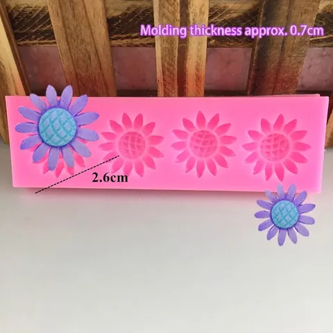 Sonnenblume Silikon Kuchenform Rosa Fondantform Für DIY Schokolade Seife Backen Dekoration Tool Multi Cavity Floral Backwaren