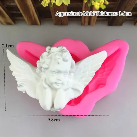 Molde de Silicona con Alas de Ángel 3D Herramienta de Decoración de Pasteles Chocolate Fondant Yeso Jabón Resina Arcilla