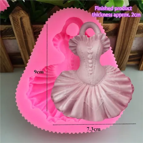 Ballettkleid Brautkleid Silikonform Für Kuchendekoration Fondant Schokolade Seife Gips DIY Backen Dekoration Werkzeug