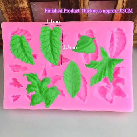 Multi Blatt Silikon Fondant Form Blatt Muster Kuchen Dekorieren Werkzeug Für Schokolade Süßigkeiten Ton Handwerk Pink Form