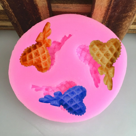 Mini Herz Waffelform Silikonform Für Fondant Schokolade Süßigkeiten Lutscher Kuchen Dekoration Werkzeuge Ton Harz Form