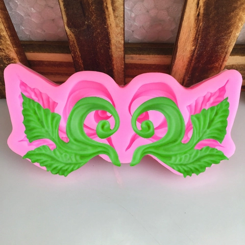 Molde de Silicona para Fondant de Flores de Vid Simétrico Decoración de Pasteles DIY Herramienta de Horneado Relieve