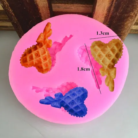 Mini Herz Waffelform Silikonform Für Fondant Schokolade Süßigkeiten Lutscher Kuchen Dekoration Werkzeuge Ton Harz Form