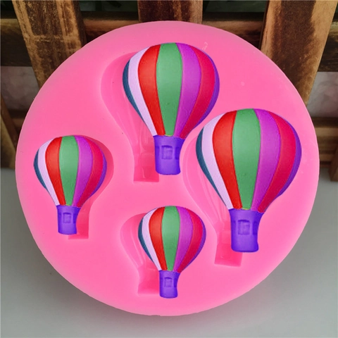 DIY Pink Silikon Kuchenform Mit Heißluftballon Formen Für Fondant Schokolade Backen Dekorative Runde DIY Handwerk Werkzeug