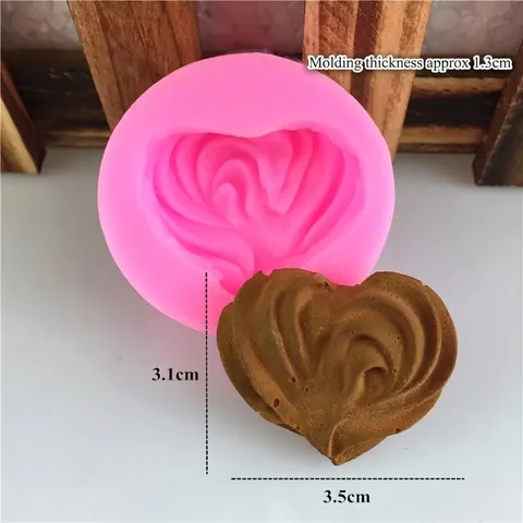 3D Wirbel Herz Silikonform Für DIY Handgemachte Schokolade Süßigkeiten Keks Seife Harz Handwerk Backen Dekorieren Werkzeuge