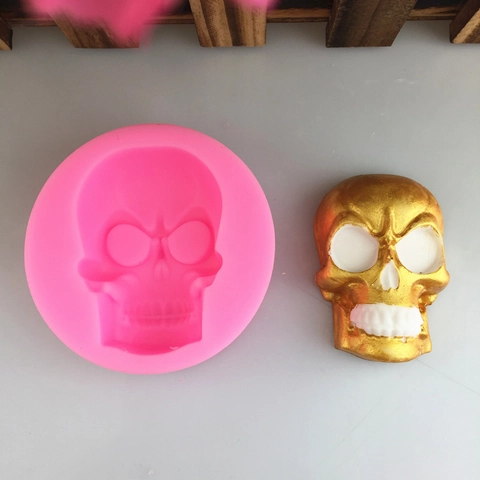 DIY 3D Totenkopf Silikonform Halloween Serie Fondant Kuchen Schokoladen Werkzeug Für Handgemachte Seife Gips Harz Handwerk
