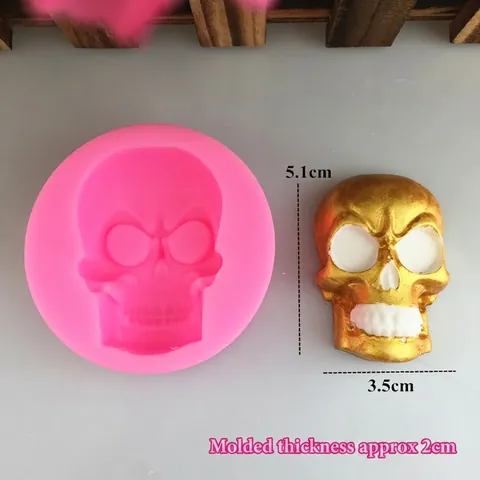 DIY 3D Totenkopf Silikonform Halloween Serie Fondant Kuchen Schokoladen Werkzeug Für Handgemachte Seife Gips Harz Handwerk