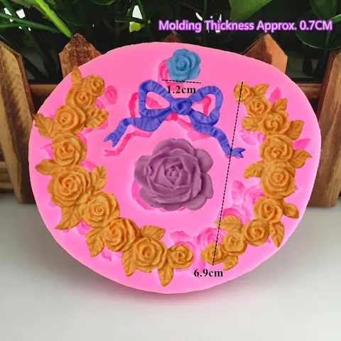 Rosen Girlande Blume Rebe Schleife Silikonform Für Fondant Kuchen Schokolade Backen Manuelle Seife Dekoration Küchenhelfer