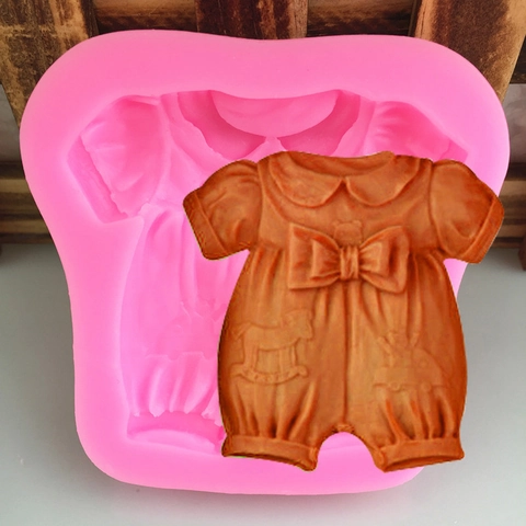 Baby Romper Silikon Fondant Form Bogen Schaukelpferd Muster 3D Zucker Handwerk Schokolade Kuchen Dekorieren Werkzeug DIY Backblech
