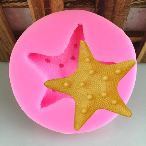 Stampo in Silicone a Forma di Stella Marina Grande DIY Tema Oceano Strumento per Fondente Cioccolato Sapone Resina Torta Decorazione