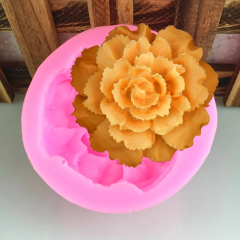 3D Carnation Flower Silicone Mold For Handmade Soap Fondant Cake Resin Candle DIY Mother's Day Gift Pink Floral Baking Tool