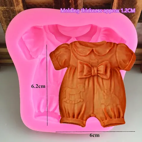 Baby Romper Silikon Fondant Form Bogen Schaukelpferd Muster 3D Zucker Handwerk Schokolade Kuchen Dekorieren Werkzeug DIY Backblech