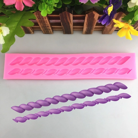 Seilkette Silikonform Für Schokolade Fondant Tortenrand Dekoration Backwerkzeug DIY Zuckerhandwerk Form Rosa