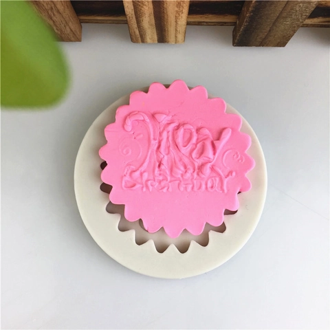 Alles Gute Zum Geburtstag Runde Blütenblattkante Silikon Fondantform Schokolade Backen Dekoration DIY Zucker Handwerk Kuchenform