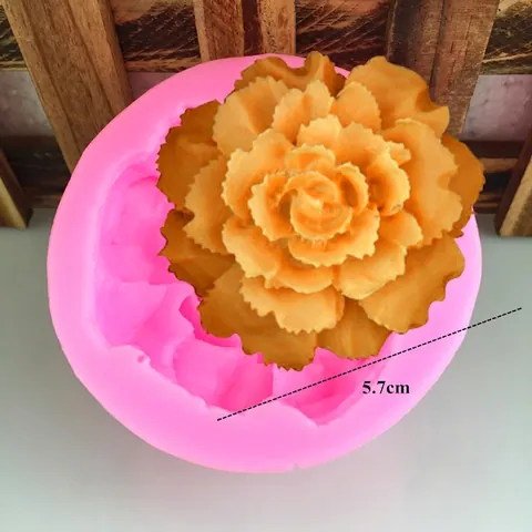 3D Carnation Flower Silicone Mold For Handmade Soap Fondant Cake Resin Candle DIY Mother's Day Gift Pink Floral Baking Tool