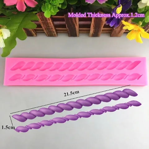 Seilkette Silikonform Für Schokolade Fondant Tortenrand Dekoration Backwerkzeug DIY Zuckerhandwerk Form Rosa