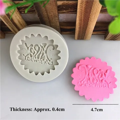 Alles Gute Zum Geburtstag Runde Blütenblattkante Silikon Fondantform Schokolade Backen Dekoration DIY Zucker Handwerk Kuchenform