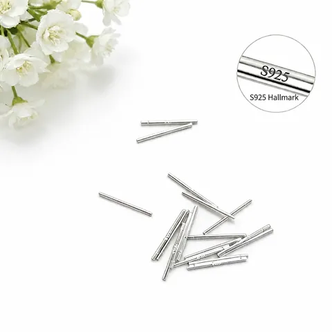 Tiges en Argent Sterling 925 pour Femmes Accessoires de Création de Bijoux DIY Minimalistes Tiges de Boucles d'Oreilles Argent Hypoallergéniques