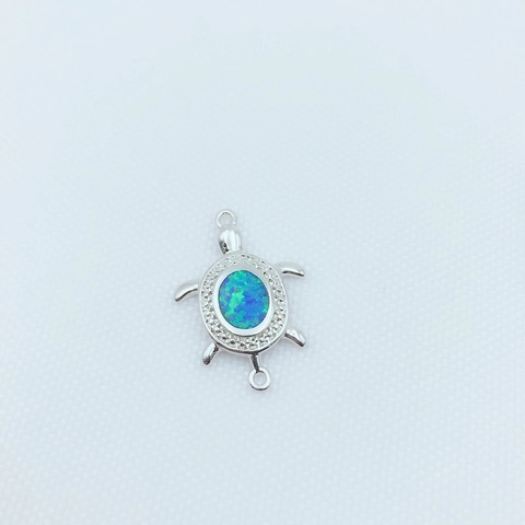 Connecteur Tortue de Mer en Cuivre Plaqué Or Avec Opale Synthétique pour Création de Bijoux Zirconia Bracelet Animal