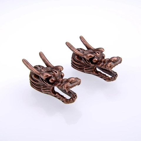 Retro Zinc Alloy Dragon Head Spacer Beads Antique Silver Gold For DIY Jewelry Making Handmade Bracelet Necklace Accessories