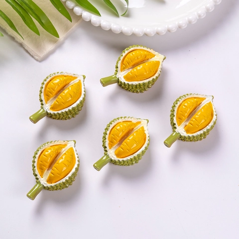 Realistischer Durian Kühlschrankmagnet Miniatur Essen Spiel Harz DIY Zubehör Home Küche Dekor Handwerk Schmuck Täglich