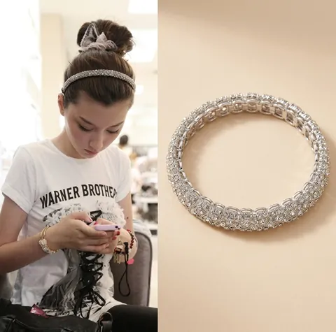 Handmade Alloy Rhinestone Crystal Headband Four Row Beads Hair Hoop For Women Korean Style Fashion Hair Accessories