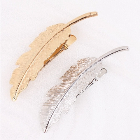 Retro Feder Metall Haarklammer Vintage Flügel Legierung Seitenclip Kopfschmuck Für Damen Galvanisierte Metallische Haarnadeln Zubehör