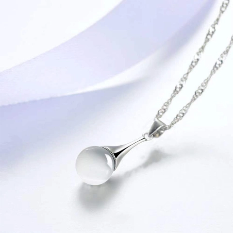 Elegante Ciondolo a Goccia d'Acqua in Rame per Donna Con Perla Artificiale Minimalista Gioielli alla Moda Regalo