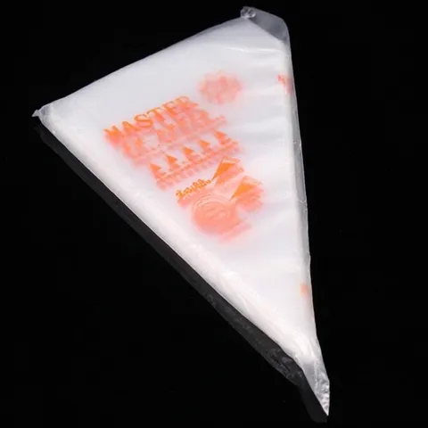 Poche à Douille Jetable en Plastique Avec Impression de Motif Joyeux Anniversaire pour Outils de Décoration de Gâteau DIY