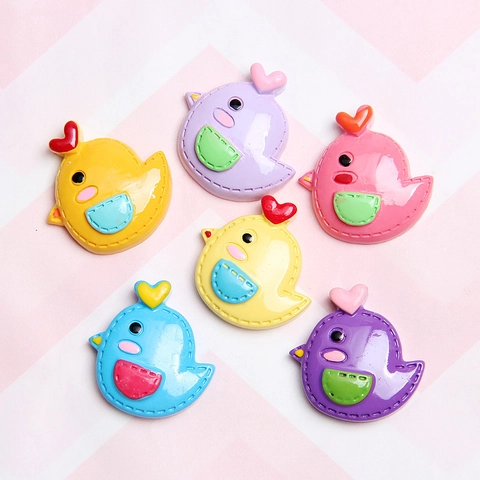 Schattige Cartoon Kuiken DIY Hars Charms Voor Telefoonhoesje Decoratie Koelkastmagneet Dier Haaraccessoires Knutselmateriaal