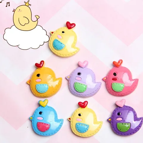 Cute Cartoon Chick DIY Resin Charms For Phone Case Decoration Fridge Magnet Animal Hair Accessories Craft Material