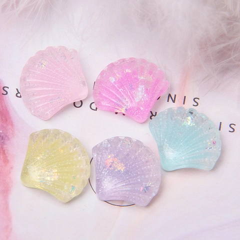 Cabochons en Résine Coquille Irisée Pour Coque de Téléphone DIY Remplissage de Slime Accessoires Cheveux Scrapbooking