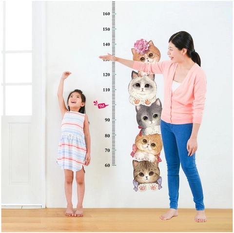 Cute Cartoon Cat Panda Branch PVC Wall Stickers Removable 3D Animal Decals For Kids Room Nursery School Home Wall Decor