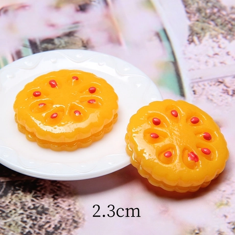 Schattige Hars Simulatie Koekje Voedsel Charms Voor DIY Telefoonhoesje Broche Sleutelhanger Sieraden Maken Simulatie Dessert Accessoires