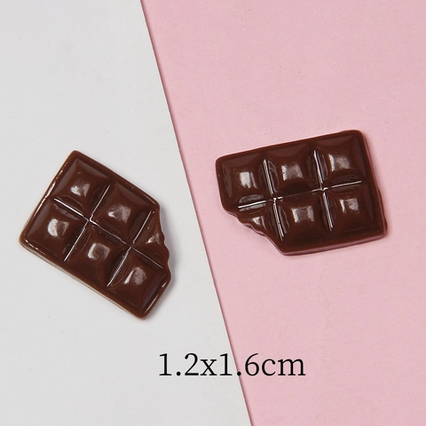 Cabochon Dorso Piatto in Resina di Cioccolato Simulato Con Morso Ciondoli Alimentari per Decorazione Custodia Telefono Fai da Te